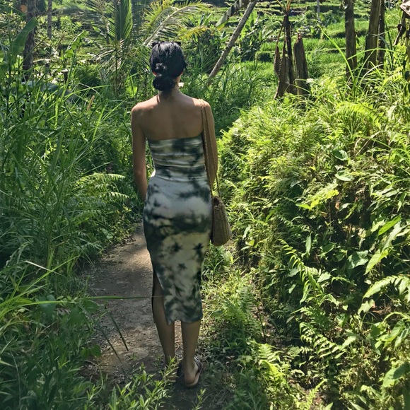 Topshop Dresses & Skirts - Tie dye bandeau dress
